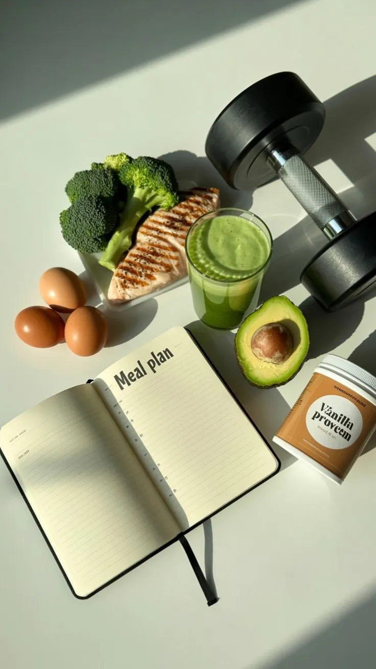 Prepared balanced meals on a dining table